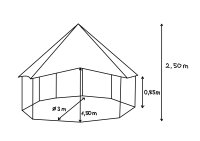 Hexagonal 85 - Ø 3 Meter