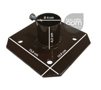 Gorund Plate for wooden tent pole (Ã˜ 4 cm)