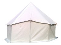 Medieval Hexagonal Tent 120 - Ã˜  4m, natural - PolyCotton